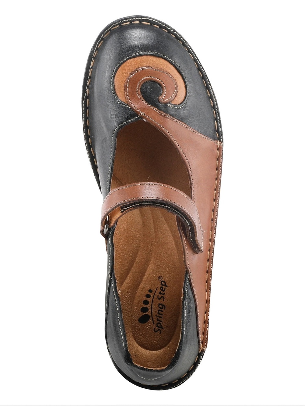 SPRING STEP Cosmic MARYJANES Flat Shoes Sz 439 US 8.5-9 Adjustable STRAP.